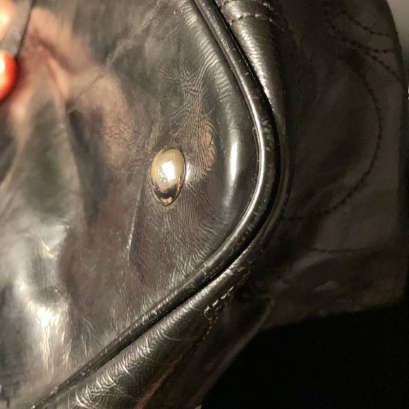 Coach Signature Stitched Patent Leather Logo Bag - Picture 12 of 17